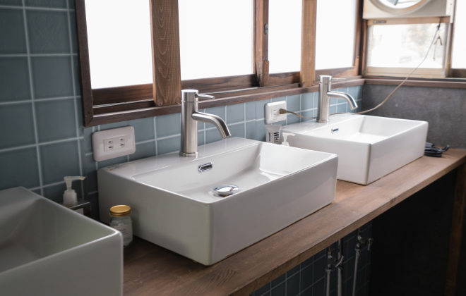 洗面台のアップ